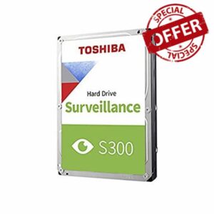 Toshiba 6TB S300 Surveillance HDD - 3.5" SATA Internal Hard Drive Supports up to 64 HD cameras at a 180TB/Year workload (HDWT720UZSVA)