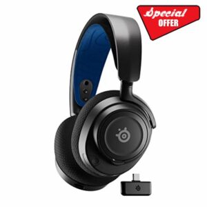 SteelSeries Arctis Nova 7P - Wireless Multi-System Gaming & Mobile Headset - Nova Acoustic System - 2.4GHz & Simultaneous Bluetooth - 38Hr Battery - ClearCast Gen2 Mic - PlayStation
