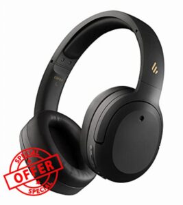 Edifier W820NB Hybrid Active Noise Cancelling Headphones - Hi-Res Audio - 49H Playtime - Wireless Over Ear Bluetooth Headphones for Travel/Home/Office- Black