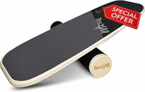 Yes4All Premium Surf Balance Board Trainer with Adjustable Stoppers - 3 Different Distance Options 27.9