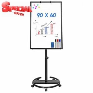 maxtek Mobile Whiteboard – 90 x 60 CM