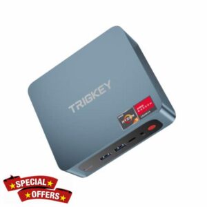 TRIGKEY 6 Core 12 Thread Mini Computer W11 Desktop PC Ryzen 5 5500（Up to 4.0GHz）16G DDR4+500G NVME SSD 15W TPD Micro PC | 6Core 1600MHz HD graphics | WIFI-6 | BT 5.2 | Dual HDMI | Type-C | W11