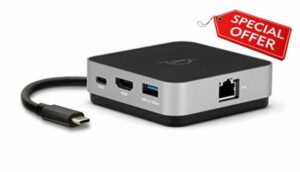 OWC - USB-C Travel Dock E - 6-Port Travel Dock 100W- Space Gray