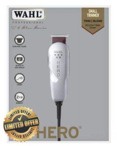 Wahl Professional 5-Star Hero Corded T Blade Trimmer – Great for Barbers and Stylists – Powerful Standard Electromagnetic Motor – Includes 3 Guides