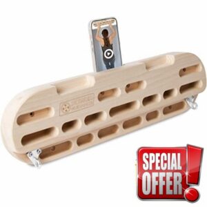 POWER GUIDANCE Rock Climbing Hangboard Wood Climbing Fingerboard Hold Home Equipment Finger Strengthener for Training Finge