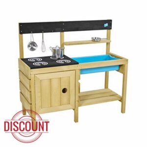 TP TP611 Wooden Toys Junior Chef Mud Kitchen | FSC | Wet & Dry Activity | Splash Tub