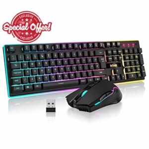 RedThunder K10 Wireless Gaming Keyboard and Mouse Combo