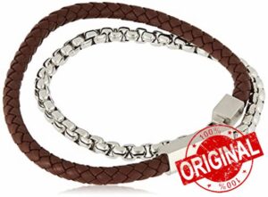 BOSS Jewelry Men's BLENDED Collection Leather Bracelet Brown - 1580149M