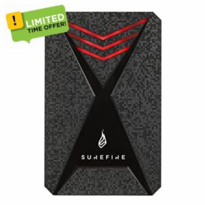 Surefire Gaming SSD 2.5" I 1 TB I external SSD I USB-C adapter I Windows & MacOSx I read/write speeds up to 450MB/s or 430MB/s I PC & Playstation & XboxI powered by Verbatim
