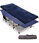 REDCAMP Ultralight Camping Folding Bed for Adults with Leg Extenders, Lightweight Durable Compact...
