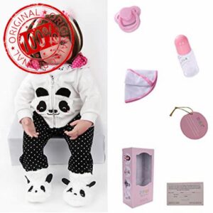 ZIYIUI Reborn Doll Baby Girl Realistic 60cm 24inch Soft Silicone Vinyl Newborn Dolls Baby Girls Lifelike Reborn Babies Handmade Toddler Baby Girls for Child Birthday Xmas Gif