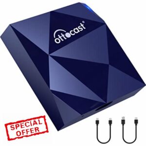 Ottocast Wireless Android Auto Adapter - 2023 Version Android Auto Mini Wireless Car Adapter for Android & OEM Wired AA Cars- Easy Setup via Plug-in Car USB,5Ghz WIFI 15S Auto Connection Online Update