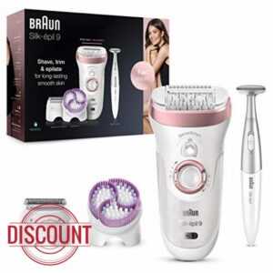 Braun Silk-épil 9 Epilator for Long-Lasting Hair Removal with Electric Shaver & Trimmer