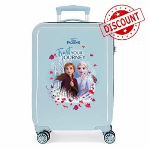 Disney Frozen Trust your journey Blue Cabin Suitcase 37 x 55 x 20 cm Rigid ABS Combination Lock 32 Litre 2.5 kg 4 Double Wheels Hand Luggage
