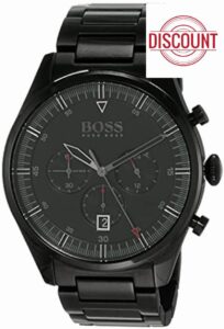BOSS Chronograph Quartz Watch for Men with Black Stainless Steel Bracelet - 1513714