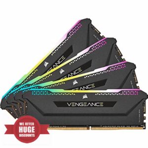 Corsair VENGEANCE RGB PRO SL 64GB (4x16GB) DDR4 3600 (PC4-28800) C18 1.35V Desktop Memory - Black