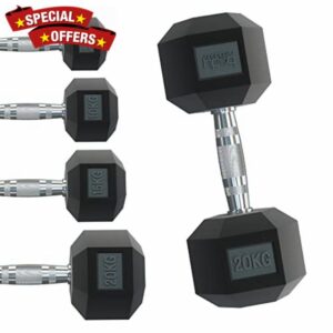 Body Revolution Dumbbell Set - Home Gym Hex Dumbbells Weights Set