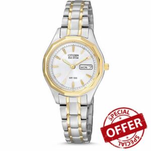 Citizen Women Analogue Eco-Drive Watch with Stainless Steel Band