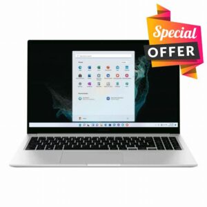 Samsung Galaxy Book2 12th Gen Intel Core i3 with Windows 11 Home 15.6 Inch Laptop 8GB RAM 256GB Storage Mystic Silver (UK Version)