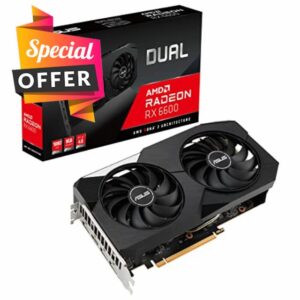ASUS Dual AMD Radeon™ RX 6600 8 GB GDDR6 Gaming Graphics Card (AMD RDNA™ 2