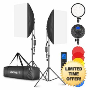 Neewer 2-Pack 100W Softbox Lighting Kit with 2.4GHz Remote Control