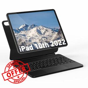 Doohoeek Bluetooth Keyboard Touch Floating Design for iPad 10.9 inch 10th. (2022)