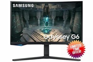 Samsung Odyssey G6 LS27BG650EUXXU 27" Curved Smart Gaming Monitor - QHD 2560x1440
