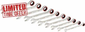 Bosch Professional 10-Piece Ratchet Spanner Set (Sizes 8
