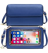 HNOOM Touchable Phone Bag Women Cross Body Phone Bag RFID Blocking Cell Phone Purse Wallet Crossb...