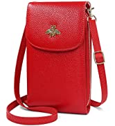 HNOOM Crossbody Phone Bag Women Genuine Leather Phone Bag Small Cellphone Crossbody Shoulder Bag ...
