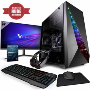 Vibox I-32 Gaming PC - 22" Monitor Bundle - Quad Core AMD Ryzen 3200G Processor - Radeon Vega 8 Graphics - 16GB RAM - 1TB SSD - Windows 11 - WiFi
