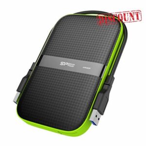 SP Silicon Power 4 TB External Portable Hard Drive Rugged Armor A60 Shockproof Water-Resistant 2.5 Inch USB 3.0 Military Grade Mil-Std-810G & IPX4 Black (FBE-SU040TBPHDA60S3KFE)