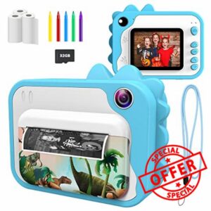 USHINING Instant Print Camera for Kids