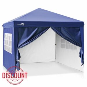 EAGLE PEAK 3m x 3m Pop Up Gazebo Tent with 4 Side Walls