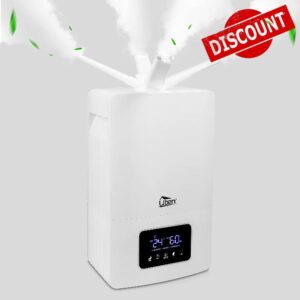 Humidifier 13L Ultrasonic Cool Mist Air Humidifier Touch Screen 12H Timing Function Anti-drying Sleep Mode for Home Living Room School Shopping Mall Office