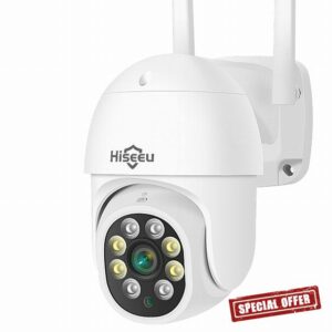 Hiseeu 【2K+Auto Tracking】 Security Camera Outdoor with Color Night Vision