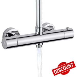 MORADO Thermostatic Shower Mixer Bar with Top Outlet 3/4" G and Bottom Outlet 1/2"G