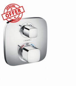 hansgrohe Ecostat E thermostatic mixer for 2 outlets with integrated shut off / diverter valve