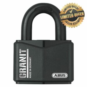 ABUS 3770 37 Series Granit `Plus` Mechanism Solid Steel Rekeyable Open Shackle Padlock