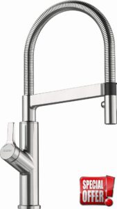 Blanco 522405 Solenta-S UltraResist - Steel Kitchen Sink tap with a Pull-Out spout UltraResist-steel-522405