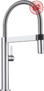 Blanco 519843 Culina-S Mini - Chrome Kitchen Sink tap with a Movable spout Mini-chrome-519843