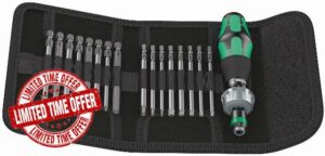 Wera Kraftform Kompakt 60 Ratchet screwdriver & Bit Set
