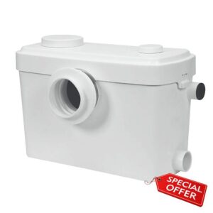 P600 Macerator Pump Sanitary Heavy Duty for Toilet Shower Sink Bath Waste Powerful 3 in 1 with 1 Years Warranty            [Energy Class A+++]