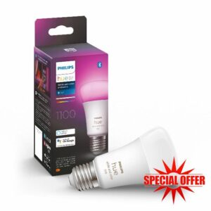 Philips Hue NEW White and Colour Ambiance Smart Light Bulb 75W - 1100 Lumen [E27 Edison Screw] With Bluetooth. Works with Alexa