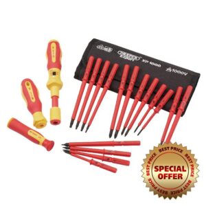Draper 81762 XP1000 VDE Interchangeable Torque Screwdriver Set (19 Piece)