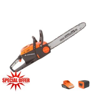 Yard Force 40V Cordless 35cm Oregon Bar Chainsaw with 2.5Ah Lithium-Ion Battery and Charger -Part Of GR 40 Range - LS G35