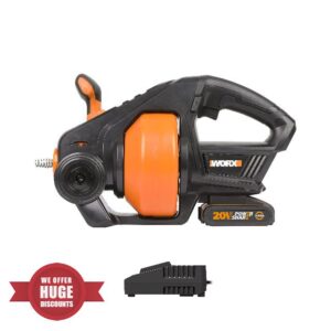 Worx WX891 18V(20V MAX) Cordless Drain Auger with 2Ah Lithium-ion Battery and Charger