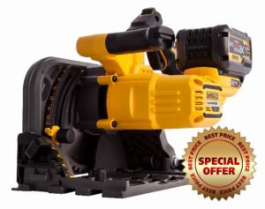 DEWALT DCS520T2-GB XR Flex Volt Cordless Brushless Plunge Saw with 2 DCB546 Batteries