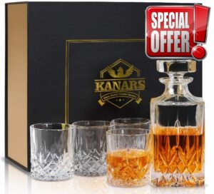 KANARS Whisky Decanter and Glasses Set