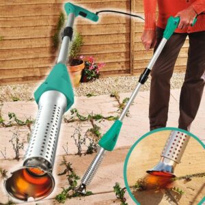 BERGMAN Electric Weed Burner Killer Wand - No Gas Hot Air Garden Weedkiller Blaster - Heats Up To 650C